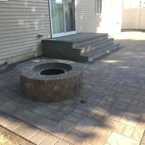 Brick Patio Fire Pit Steps Suffolk County New York