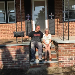 Brick Porch Couple Sitting Suffolk County New York