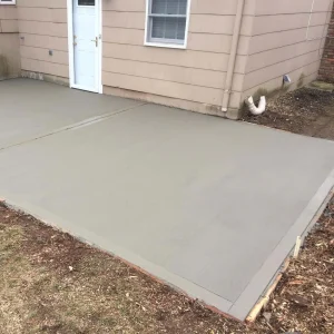 Fresh Concrete Patio Yard Suffolk County New York