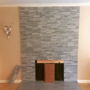 Modern Fireplace Stone Wall Suffolk County New York
