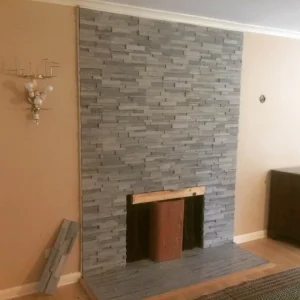 Modern Stone Fireplace Suffolk County New York