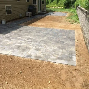 Newly Laid Stone Patio Suffolk County New York
