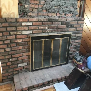Rustic Brick Fireplace Suffolk County New York_1