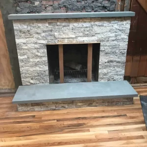 Stone Fireplace Wood Floor Suffolk County New York