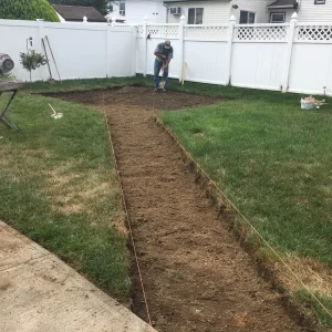 Yard Preparation Digging Path Suffolk County New York