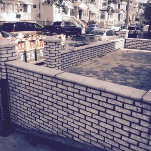 Brick Wall Construction Driveway Suffolk County New York