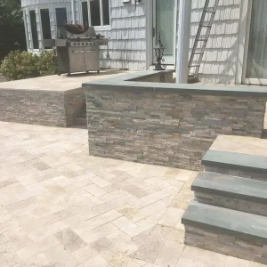 Stone Patio With Grill Suffolk County New York