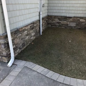 Stone Wall Corner Yard Suffolk County New York
