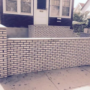 White Brick Wall House Front Suffolk County New York