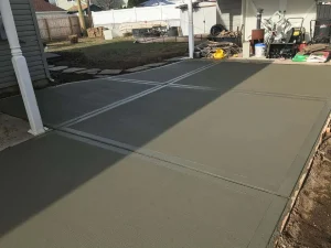 Freshly Paved Concrete Patio Suffolk County New York