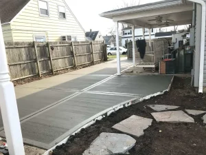 Newly Paved Backyard Patio Suffolk County New York