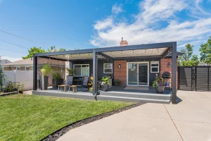 Modern Patio Pergola Backyard Suffolk County New York