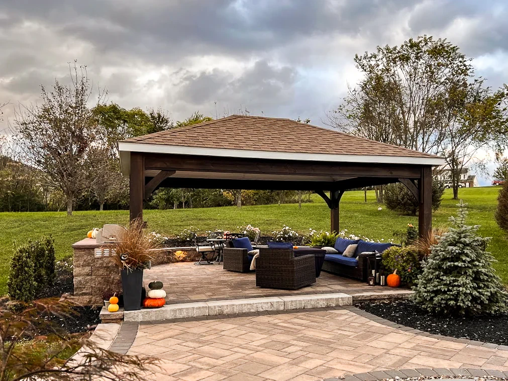 Outdoor Pavilion Autumn Decor Suffolk County New York