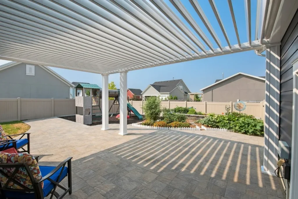 White Pergola Patio View Suffolk County New York