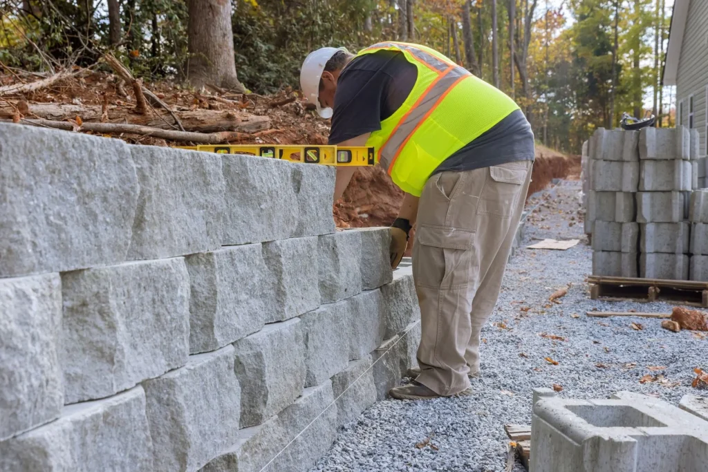 Construction Worker Building Wall Suffolk County New York