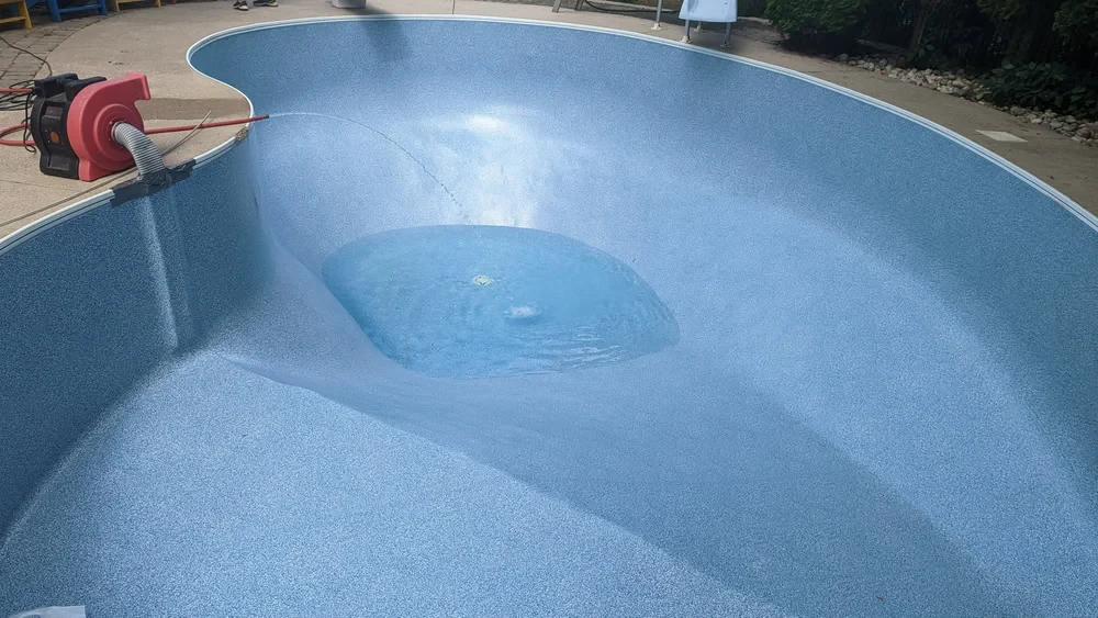Filling New Pool Liner Suffolk County New York