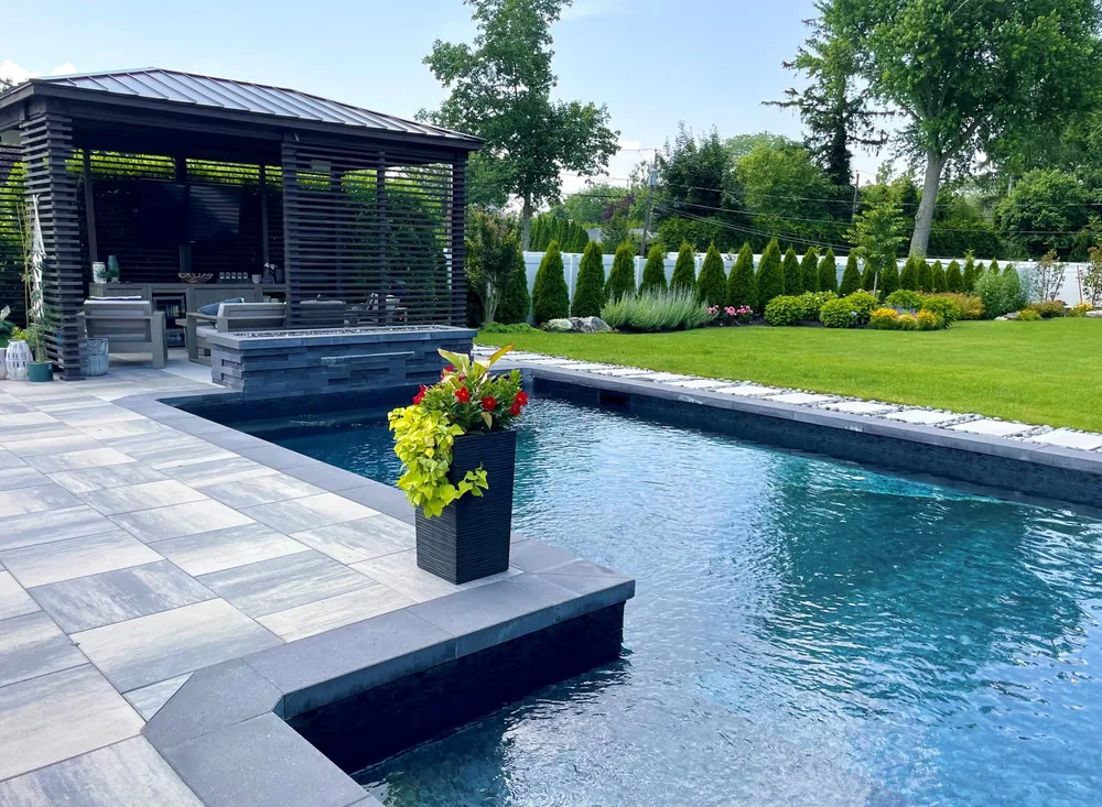 Luxury Poolside Oasis Garden Suffolk County New York