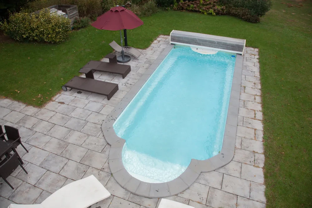 Paved Pool Surround View Suffolk County New York