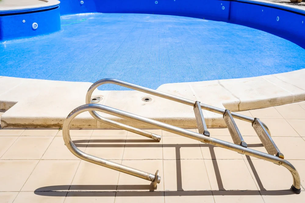 Pool Ladder Maintenance Scene Suffolk County New York