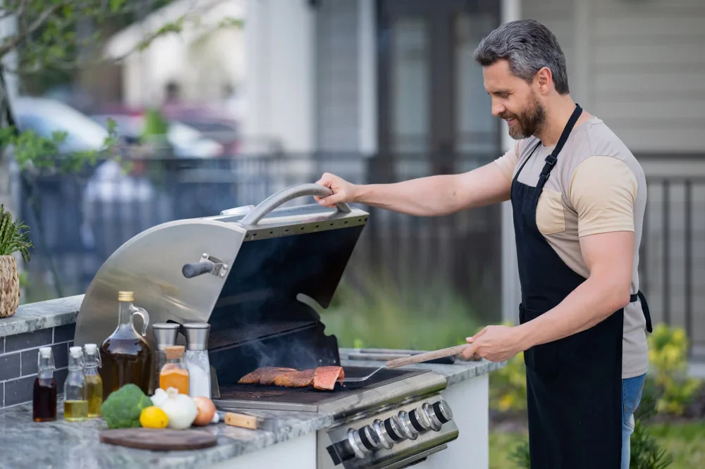 Man Grilling Outdoors Suffolk County New York