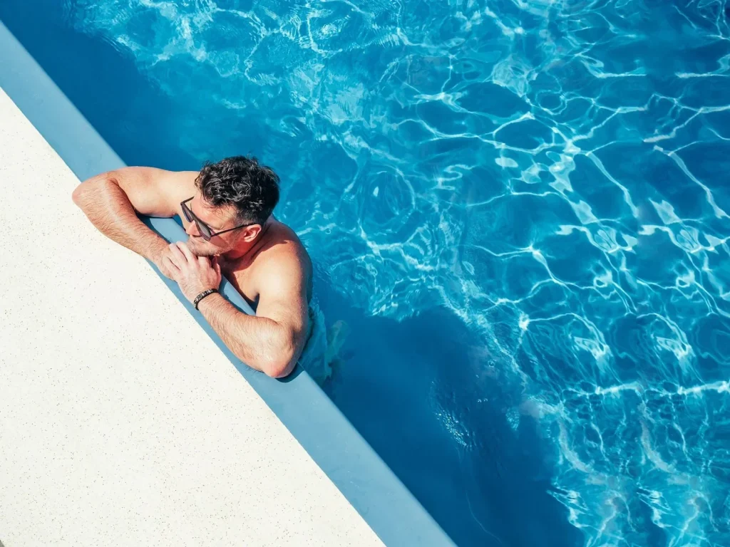 Man Relaxing Poolside Suffolk County New York