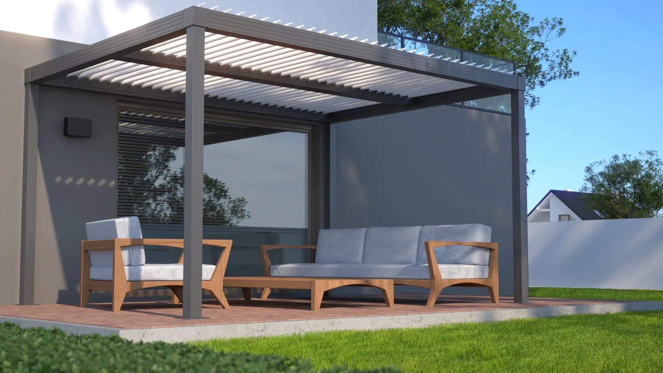 Modern Pergola Outdoor Seating Suffolk County New York