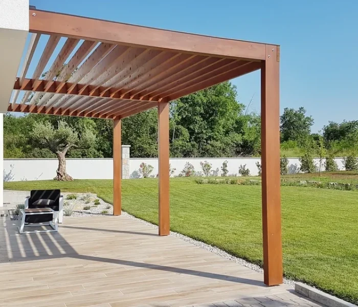 Modern Pergola Terrace Garden Suffolk County New York